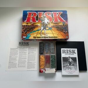 Vtg Risk Strategy Board Game 1998 Parker Brothers Kids Family Global Domination